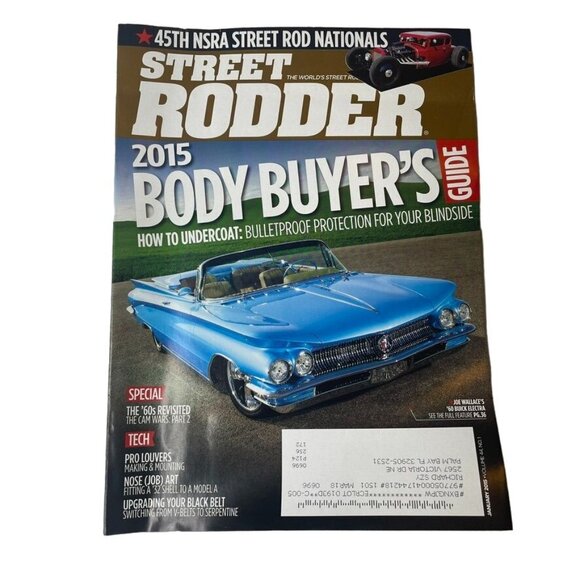 Street Rodder Magazine January 2015 u Vol 44  No 1 Car Restoration Tips Tricks T - Picture 1 of 8